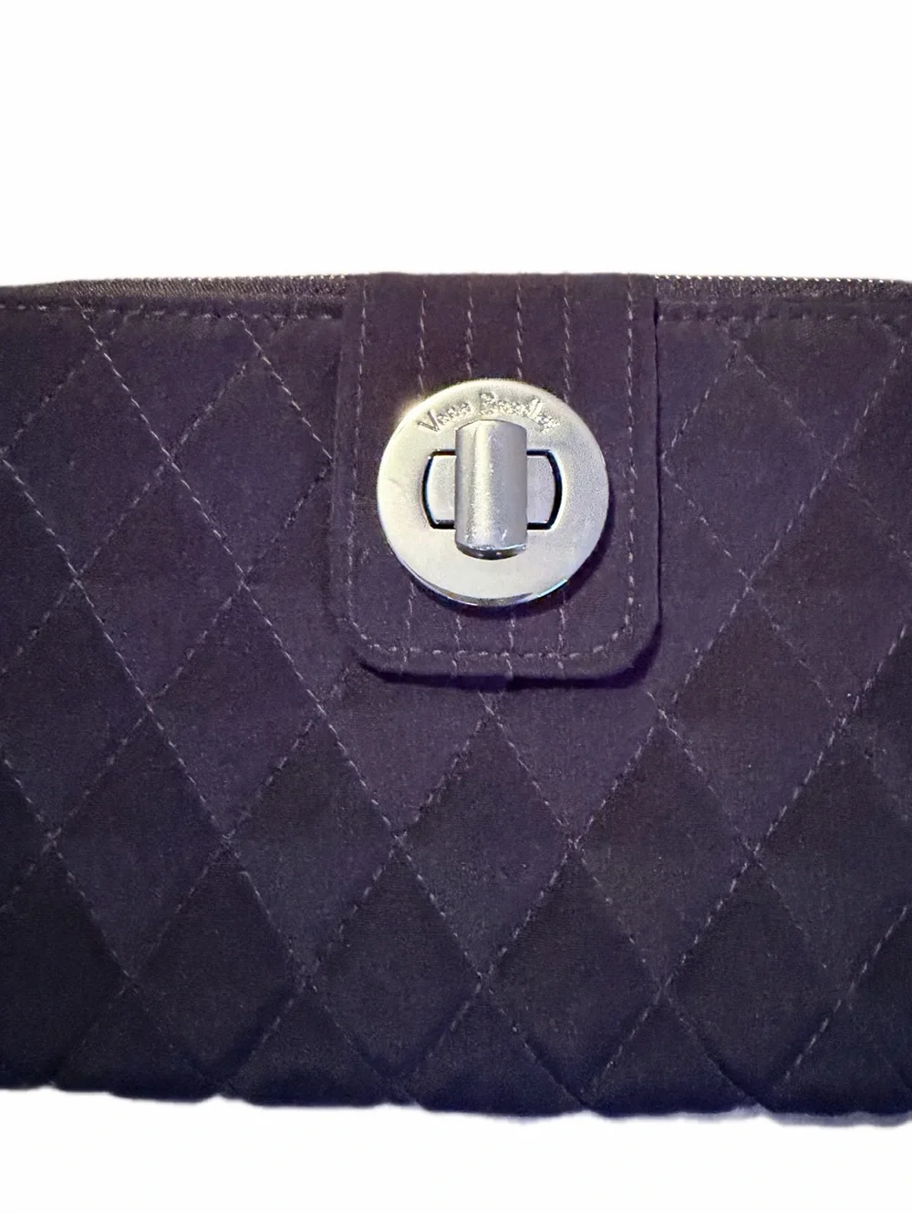 Vera Bradley Classic Black Turnlock Quilted Travel Wallet, RFID Protection,l - Picture 8 of 8